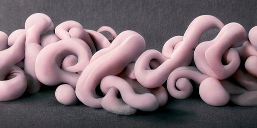 visualization of a hyperrealistic  flexible rubber::0.3 electric rococo::0.4 nervous system fiber map image structure::0.1 C4D anything goes textures --w 512