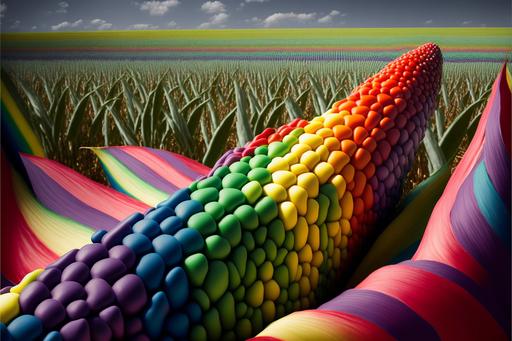 voracious rainbow gem corn field --ar 3:2