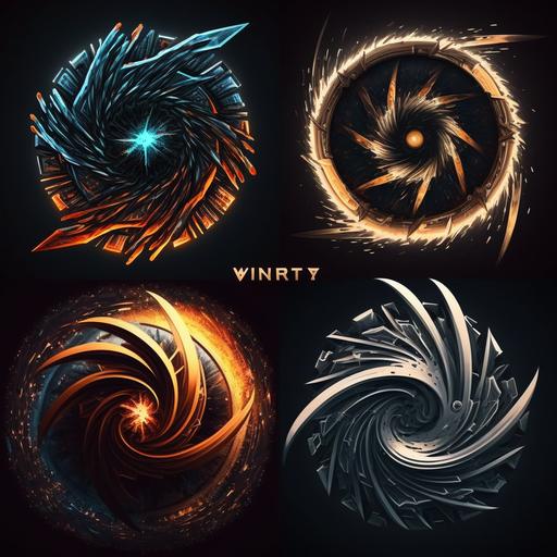 vortex, symbol, logo, modern, sci fi, variations of logos