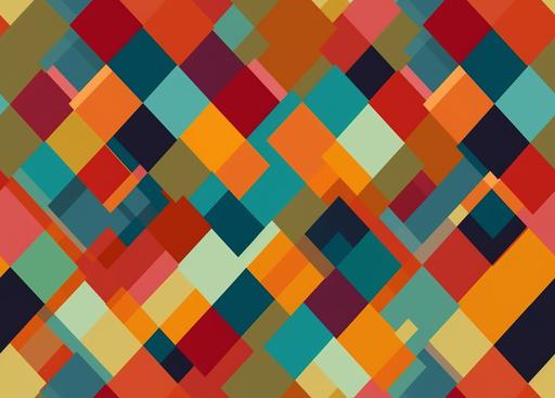 Tileable wallpaper pattern, vibrant colored plaid, mid-century boho art, minimalist --tile --ar 18:13 --v 5 --upbeta