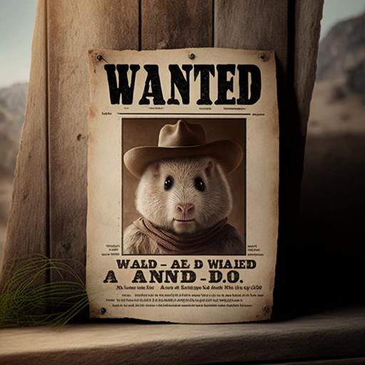 wanted dead or alive poster:: wanted dead or alive poster with the picture of a cute hamster on it::