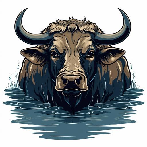 water buffalo vector logo