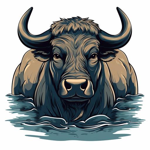 water buffalo vector logo