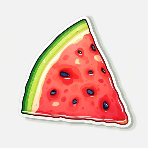 watermelon slice vector sticker