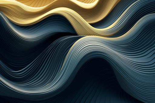 wave black and gold wallpaper i love ocean, in the style of striking digital surrealism, graceful lines, evgeni gordiets, paper sculptures, sense of quiet contemplation, detailed nature depictions, intricate imagery --ar 187:125