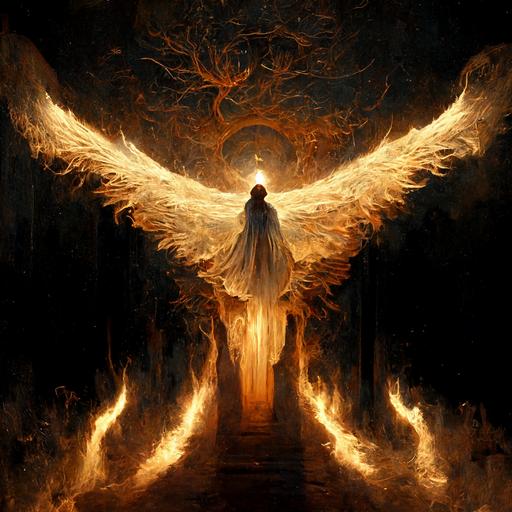 we are part of some strange plan, infernal sacrifice of hell, fire breathing lead the way, mounds of bodies as they all burn into one, down into the firey underworld below, luckier was just an angel lead astray Free your soul and let it fly, give your life to the lord of light