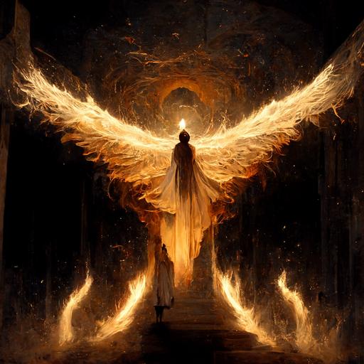 we are part of some strange plan, infernal sacrifice of hell, fire breathing lead the way, mounds of bodies as they all burn into one, down into the firey underworld below, luckier was just an angel lead astray Free your soul and let it fly, give your life to the lord of light