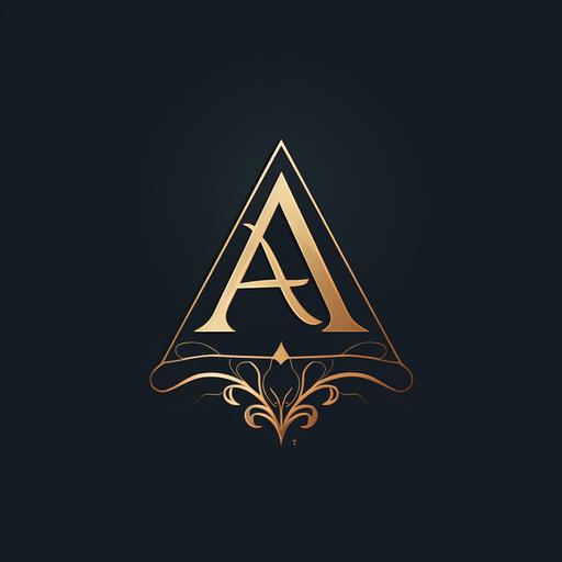 wedding monogram logo for letter A and A, royal and minimalist