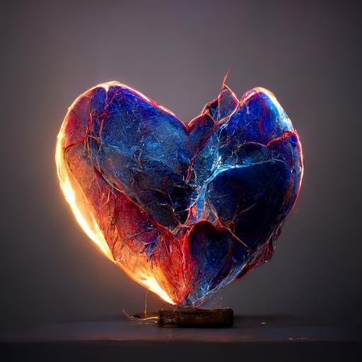 welding arc on broken heart 3d ultra definition