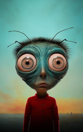what type of bug is Zephyr's face? its eyes so big it makes me cry, in the style of caras ionut, dark bronze and light blue, uhd image, 8k 3d, surrealist expressionism, rudolf ernst, photo taken with nikon d750 --ar 5:8