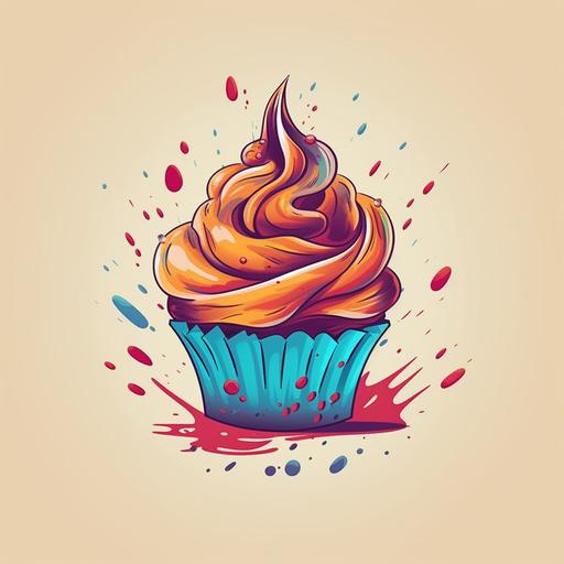 whimsical cupcake logo