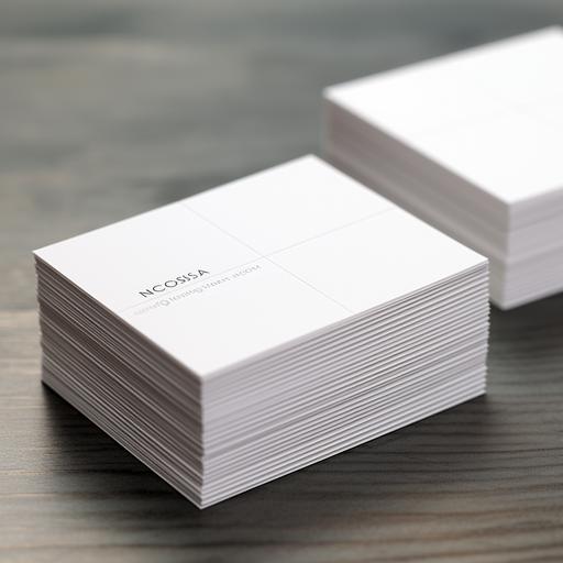 white business cards with suede soft texture in bright environment and shadowing