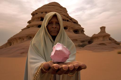 A white robed Arab woman with a Chinese style bracelet Read the book. in the Badain Jaran Desert, submerged in a castle in the desert，Huge rocks suspended in the air，Rock texture，cosmic,in the style of surreal and dreamlike compositions, oversized objects, photorealistic scenes, light cyan and Light pink and bronze, nostalgic rural life depictions, three-dimensional effects，hyper det cailed，the light bending of the silver age,refraction， calm and meditative, surrealist，Painting by ，Roeqiya Fris,Mareo Rodriguez 8k --ar 3:2 --v 5 --c 99 --s 999