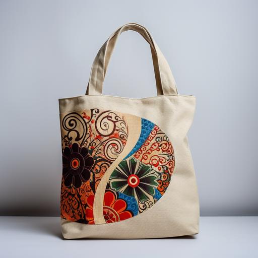 whole jute fabric shopping bag with unique design