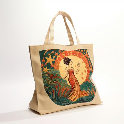 whole jute fabric shopping bag with unique print design