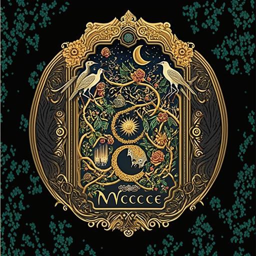 wicca stickers, naturecore, organic, ornate, insanely detailed, gilded --no hands fingers words letters labels watermarks --v 4 --s 900