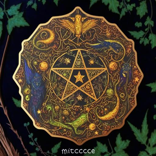 wicca stickers, naturecore, organic, ornate, insanely detailed, gilded --no hands fingers words letters labels watermarks --v 4 --chaos 90