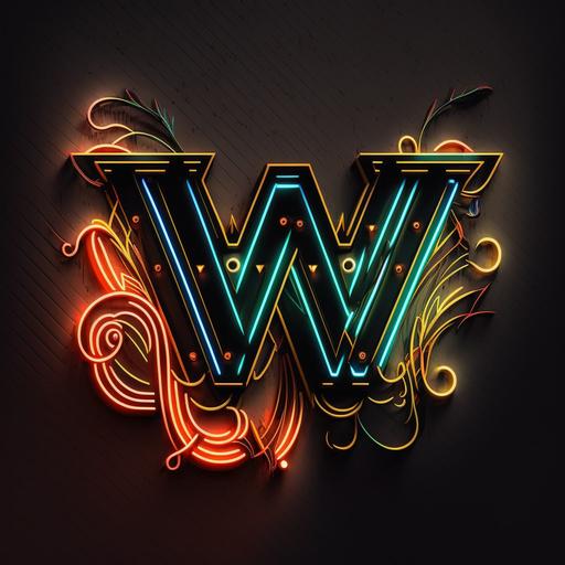 logo, WM lettering, neon, brasão, designer grafic, motion grafic, cinematic 4--v u--4