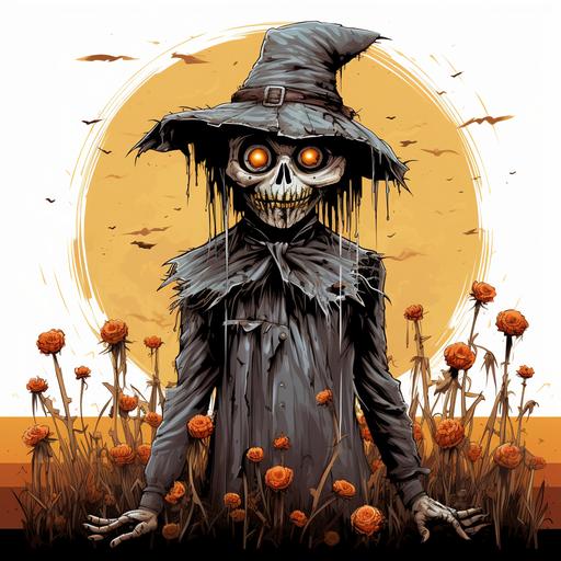 wizard of oz scarecrow character creepy and chilling design