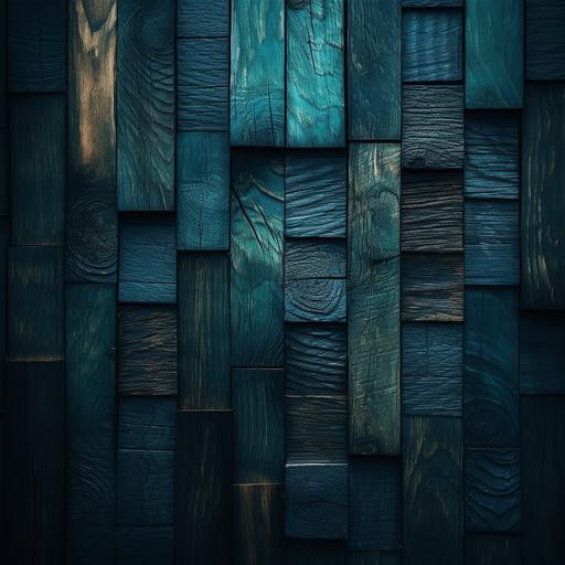 wood grain hd wallpaper, dark wood wallpaper, blue wallpaper, in the style of dark emerald and dark blue, metallic rectangles, film noir aesthetic, minimalist pen lines, tenebrism-inspired, thin steel forms, light silver and dark gray --ar 1:1 --v 5.2