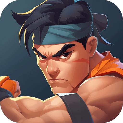app icon for a cartoon stylised fighting game