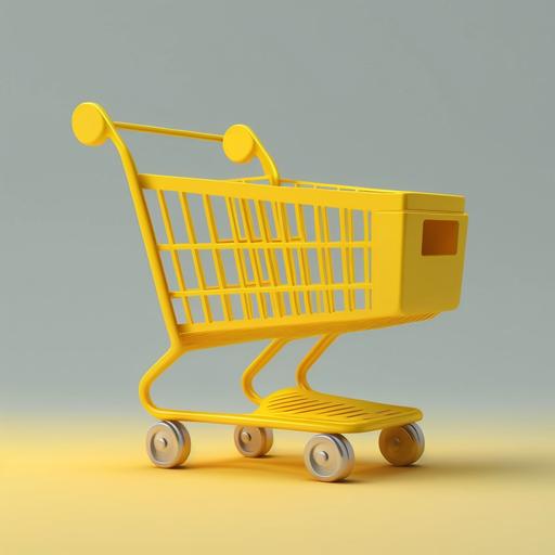 yellow shopping cart::4.4 --v 4 --s 750