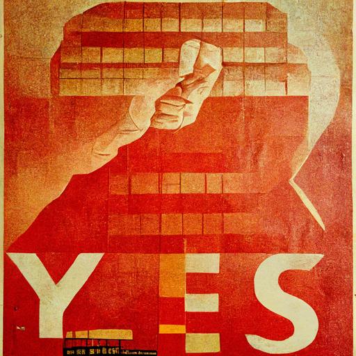 yes boss soviet poster