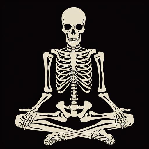 yoga skeleton stencil