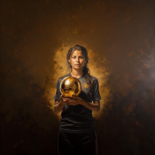 young female football player wins the balon d'or
